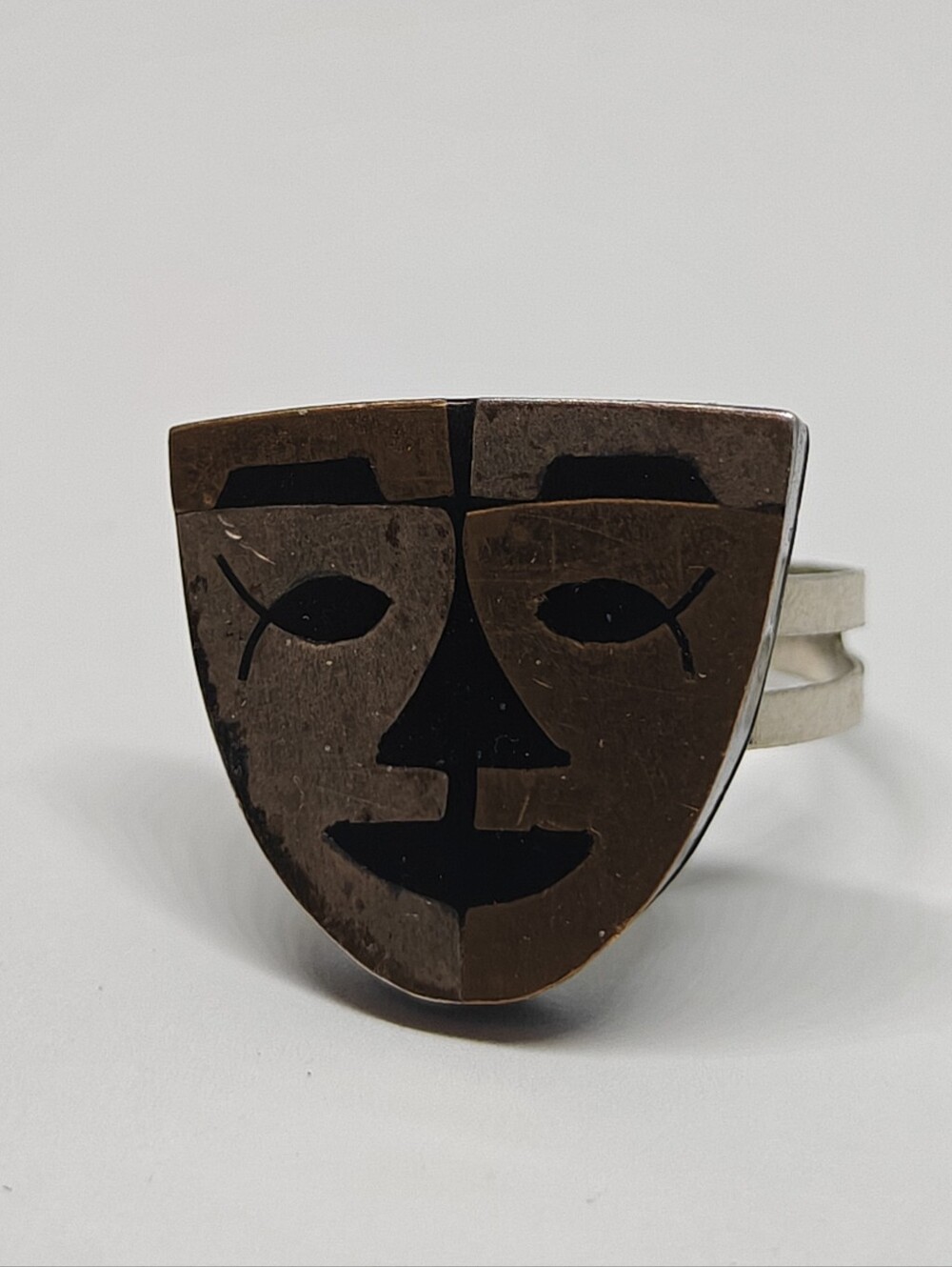 Aztec Warrior mask adjustable ring - Picture 7 of 12